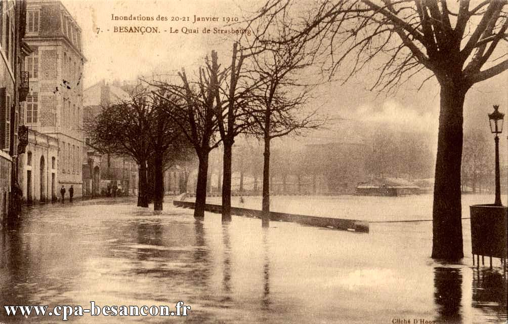 Inondations des 20-21 Janvier 1910 - 7. - BESANÇON. - Le Quai de Strasbourg